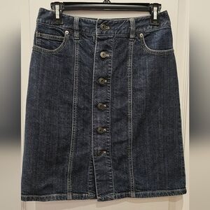 Talbots Women's Button Front Midi / Mini Skirt Sz 2p Petite
